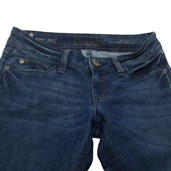 DL1961 - Jessica Crest Blue Wash Skinny Jeans - Picture 7 of 13